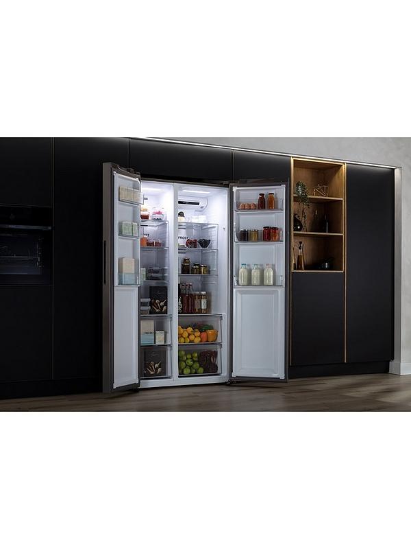 Haier HSR3918ENPG Total No Frost American Fridge Freezer, E Rated - Silver - Image 6